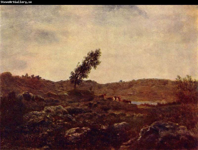 Theodore Rousseau Barbizon landscape,